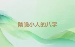 陰險小人的八字