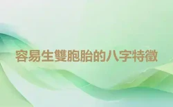 容易生雙胞胎的八字特徵