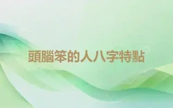 頭腦笨的人八字特點