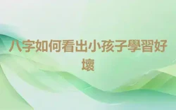 八字如何看出小孩子學習好壞