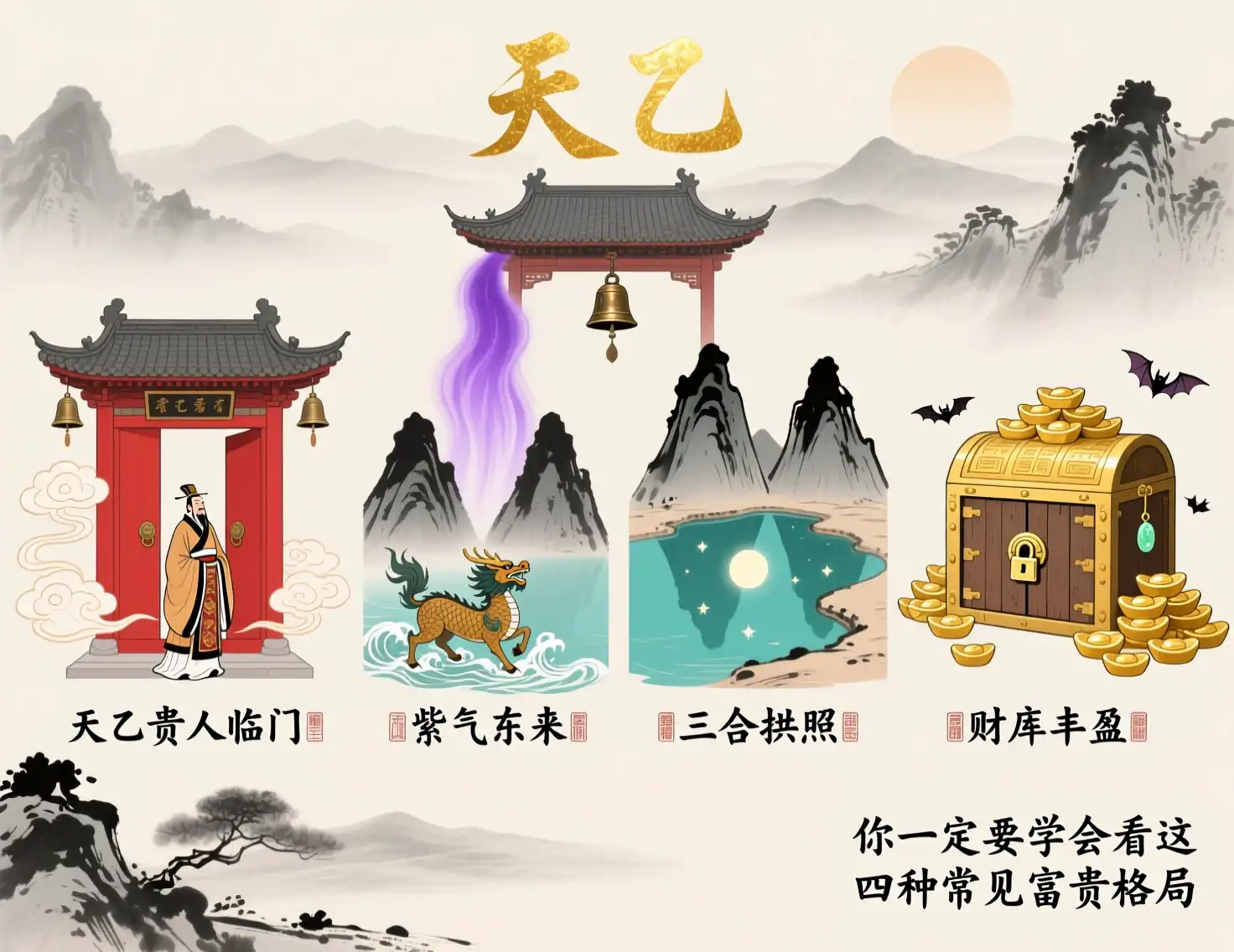 你一定要學會看這四種常見富貴格局