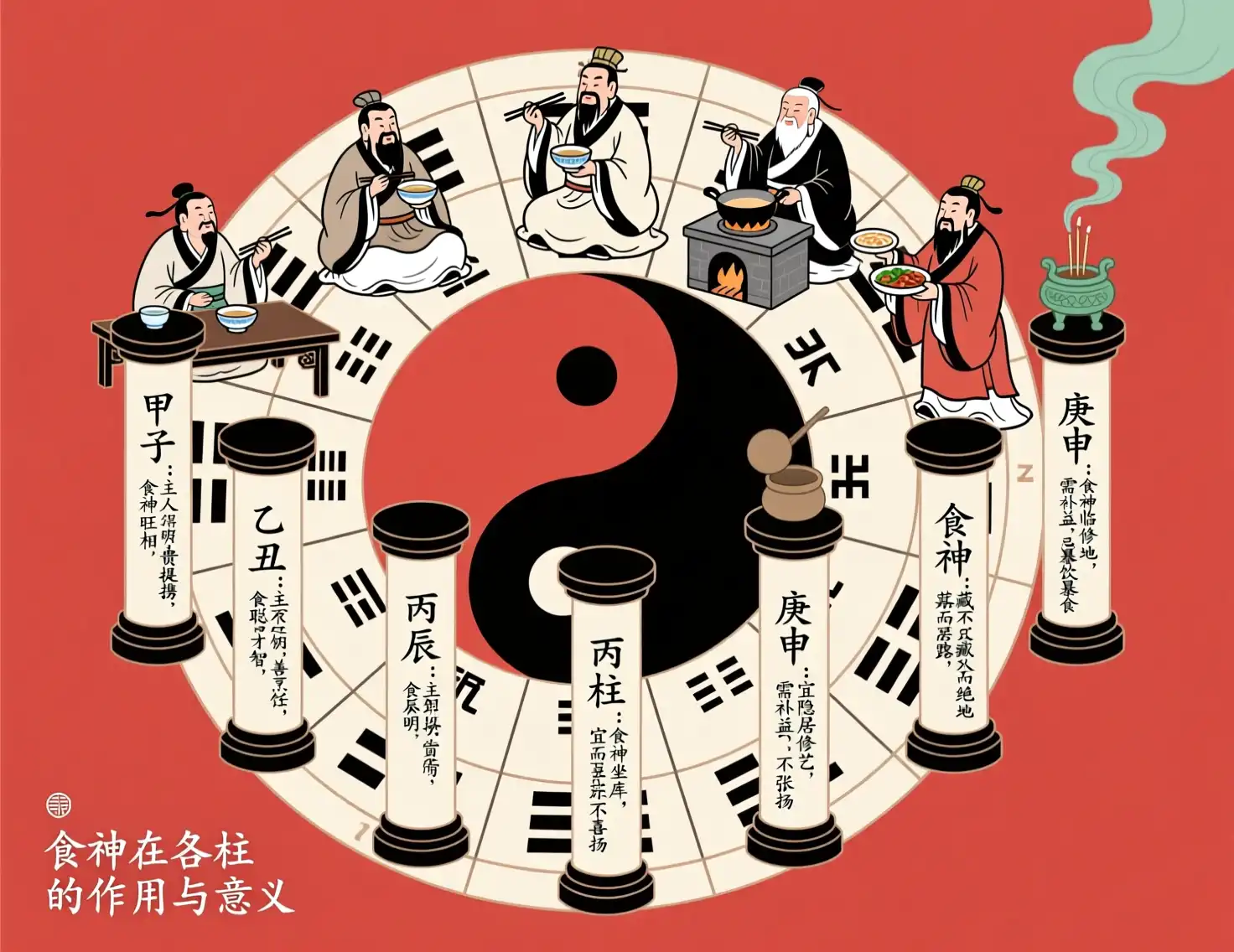 食神在各柱的作用和意義