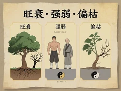 旺衰，強弱，偏枯概念解釋